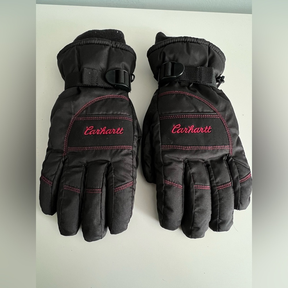Carhartt Women's Waterproof Insulated Knit Cuff Winter Gloves Black Medium